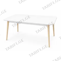 მაგიდა მართკუთხედი 140x80 სმ WHITE