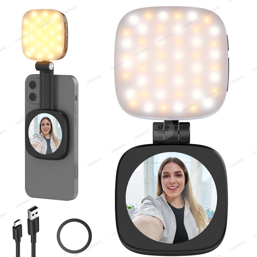 NEEWER - Basics NL48B Magnetic Selfie Light (Black)