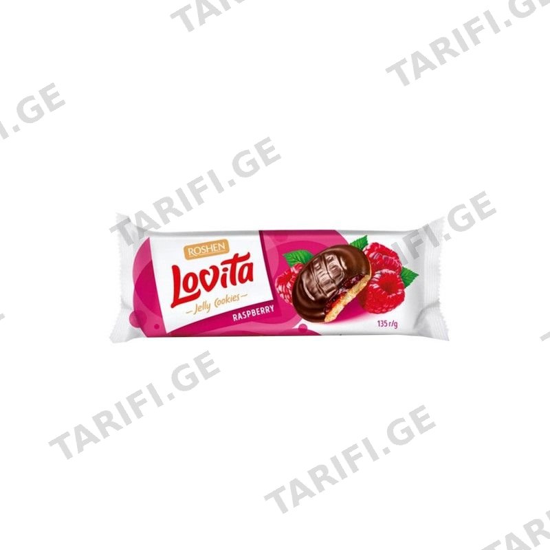 ROSHEN ორცხობილა ლოვიტა ჟოლოს-135გრ