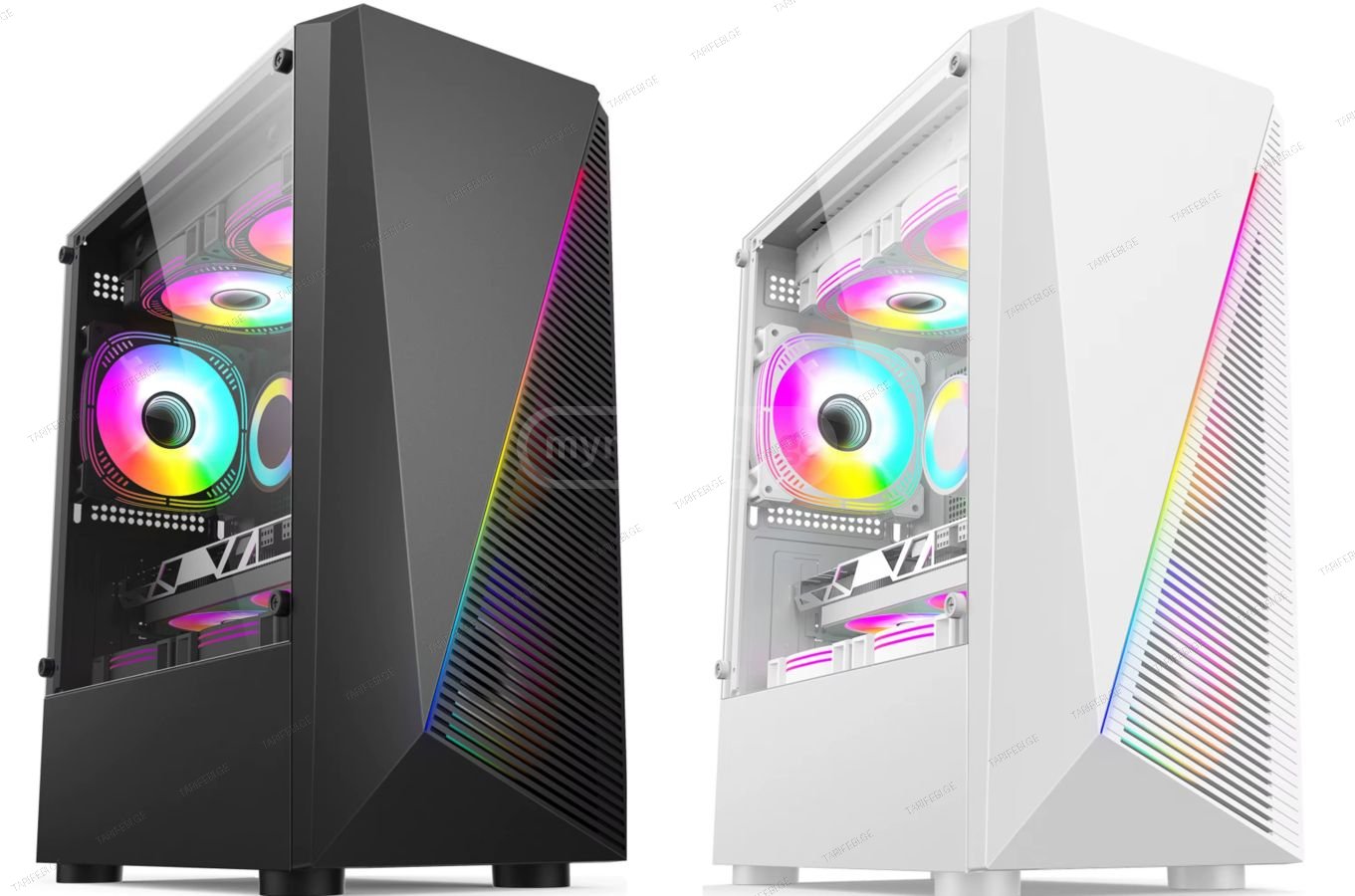ქეისი 3302 Led Strip Black PC case