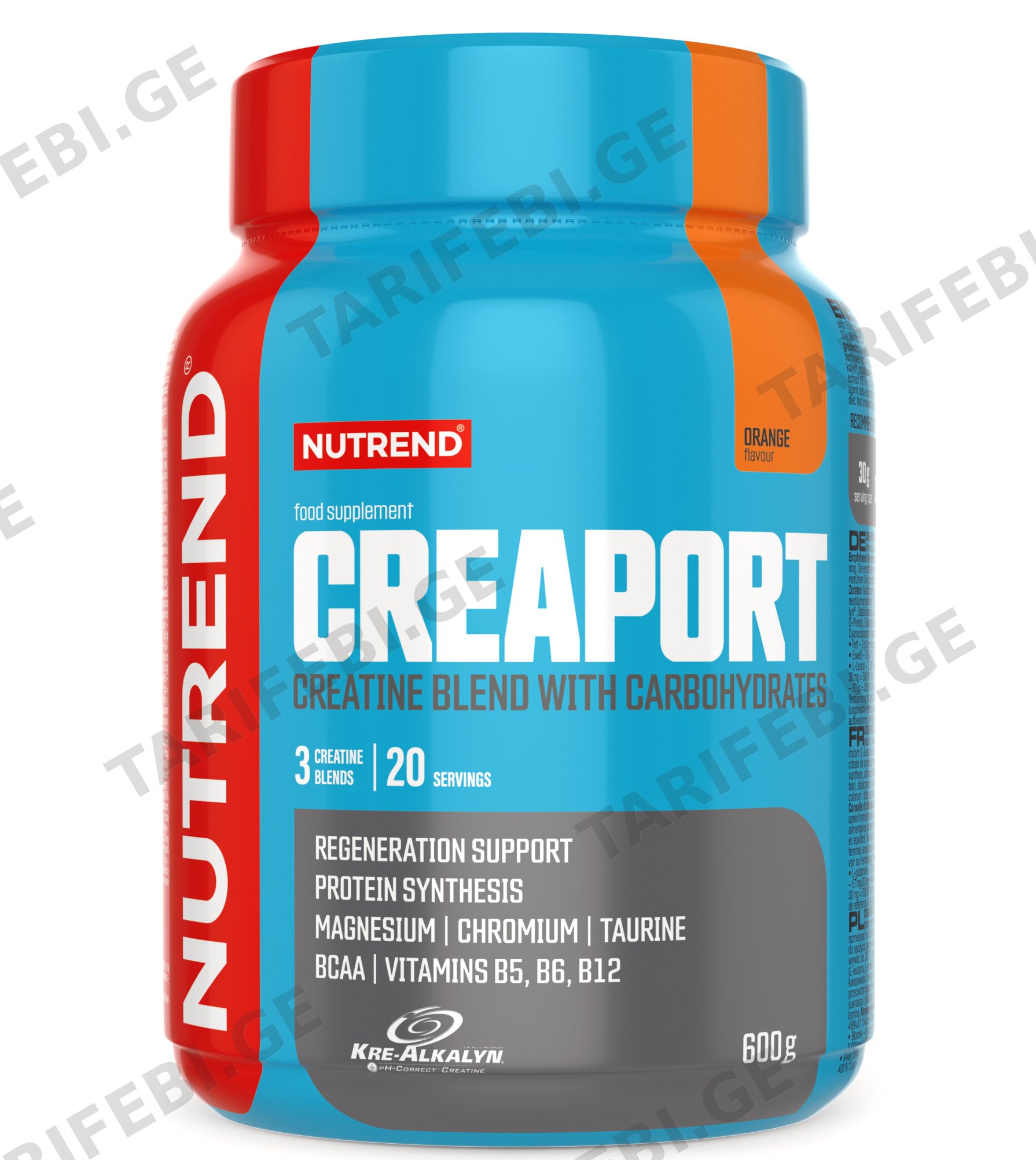 კრეატინი Nutrend - CREAPORT, 600 g, orange