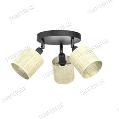 სპოტი Luminex Rattan 3 E14 Ø100 h100 შავი როტანგი 5297
