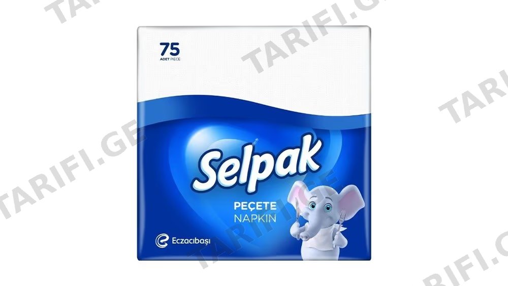 სელპაკი ხელსახოცი პრემიუმი 75ც 2 ფენა