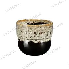 ქოთანი კერამიკული Debby pot round brown - h13xd14cm