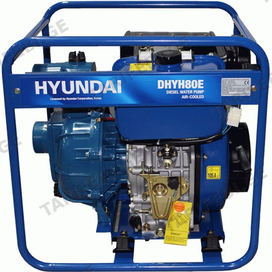 წყლის ტუმბო დიზელის (საწვავზე მომუშავე) HYUNDAI HS.DHYH80E 3" (პატარა ავზი, მაღალი წნევით)