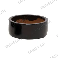 ქოთანი კერამიკული Mega Collections Glazed Bowl Shiny 31x15სმ 10ლ შავი