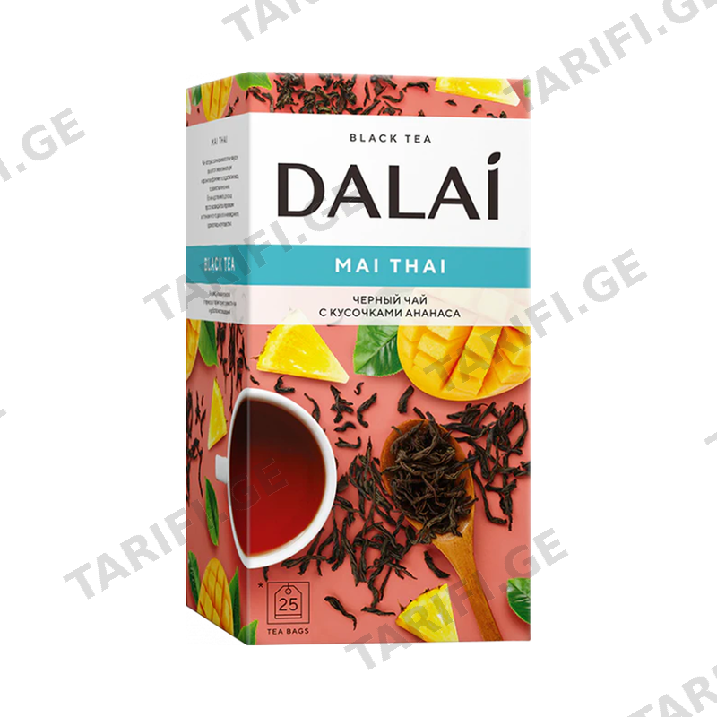 შავი ჩაი ანანასით "Mai Thai" 80გრ. "DALAI"
