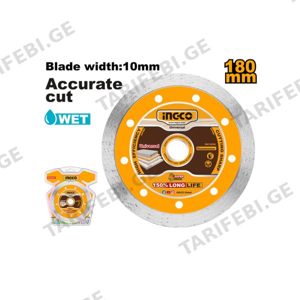 ალმასის დისკი 180X22.2 INGCO DMD021801
