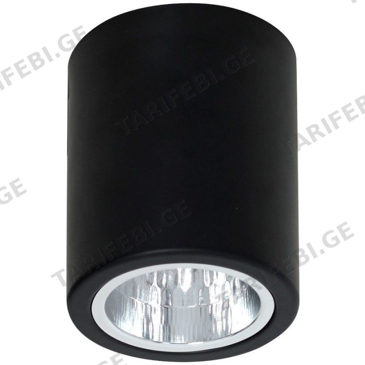 სანათი წერტილოვანი Luminex Downlight round 7237 D11 E27 60W შავი
