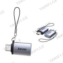 Jasoz T-G163 Type-c Male to USB3.2 Female გადამყვანი ადაპტერი