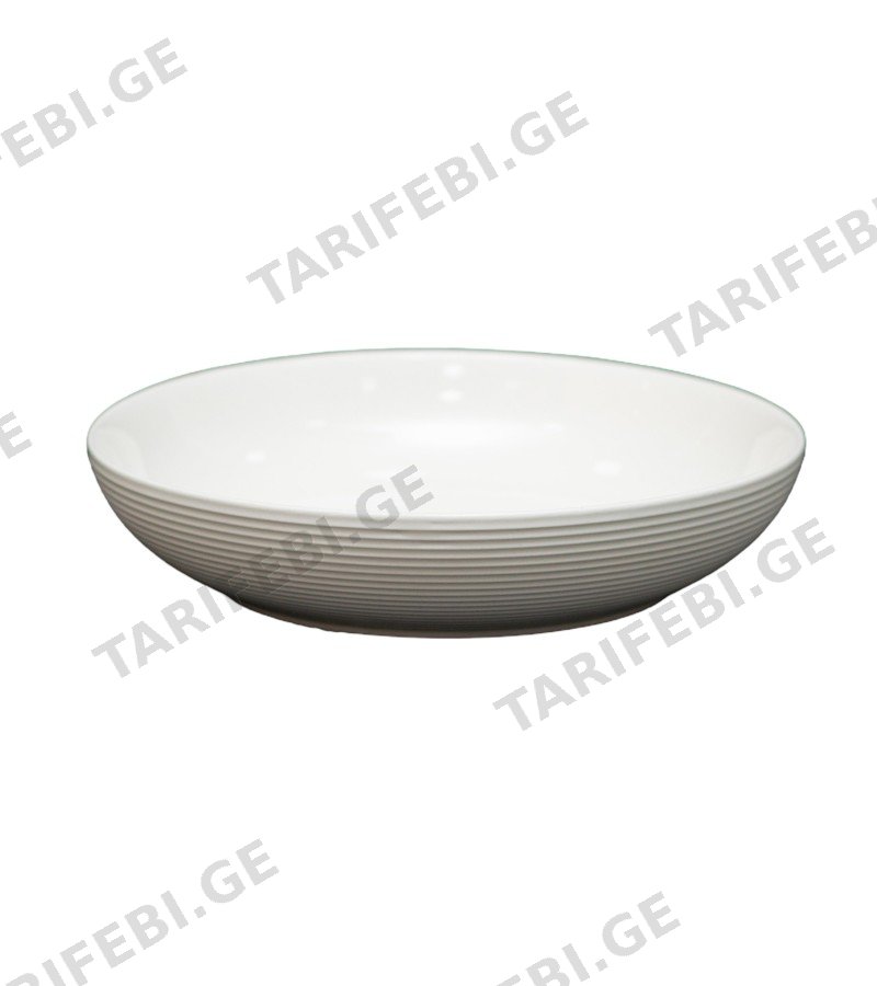თეფში 8,5'' / 21,25 cm H 4,7 cm თეთრი კერამიკა PB240804