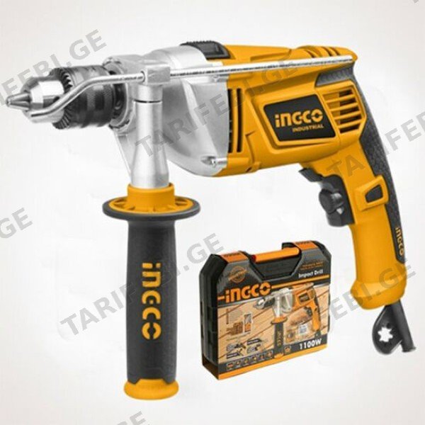 ელ.დრელი ჩაქუჩით 1100W (ID11008)