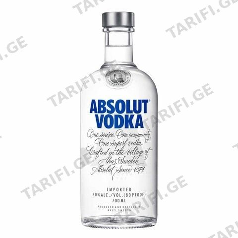 აბსოლუტი არაყი ლურჯი 37.5% 0.7 ლ 1ც