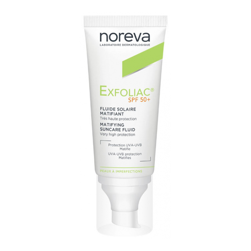 ნორევა EXFOLIAC SPF50+ მზისგან დამცავი ფლუიდი 40მლ.