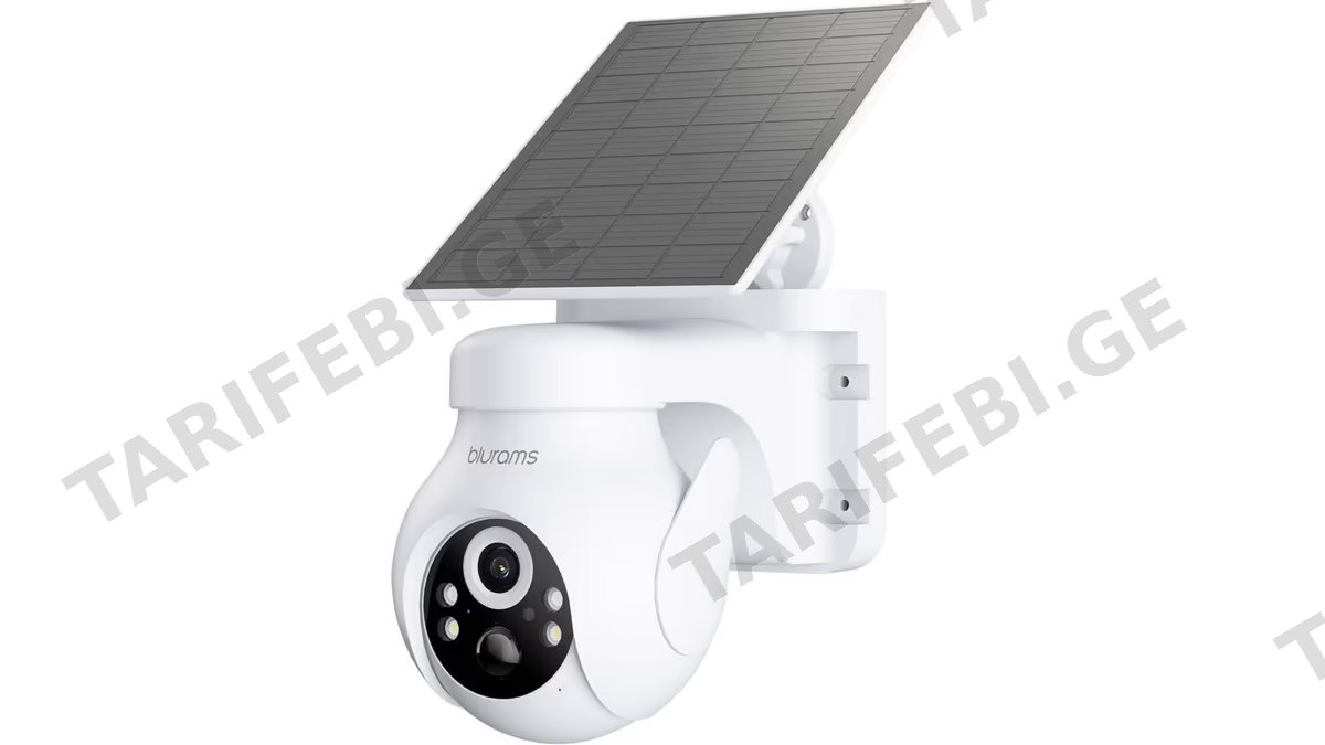 ვიდეო სათვალთვალო კამერა Blurams E20C, 3Mp, Solar Wireless 2K PTZ Security Camera, White
