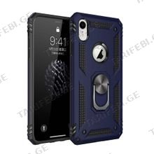 iPhone XR Sofia Ring Case სილიკონის ქეისი ბეჭდით - მუქი ლურჯი