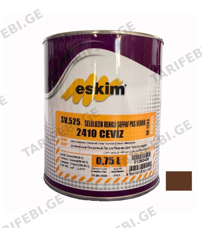 ლაქი ფერადი Eskim PAS Vernik (2410) Ceviz 0.75ლტ