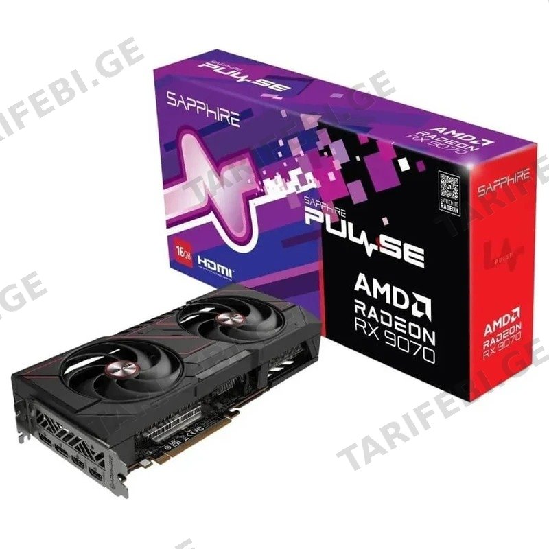 ვიდეო დაფა გეიმინგისთვის SAPPHIRE PULSE GAMING OC RADEON RX 9070 16GB GDDR6