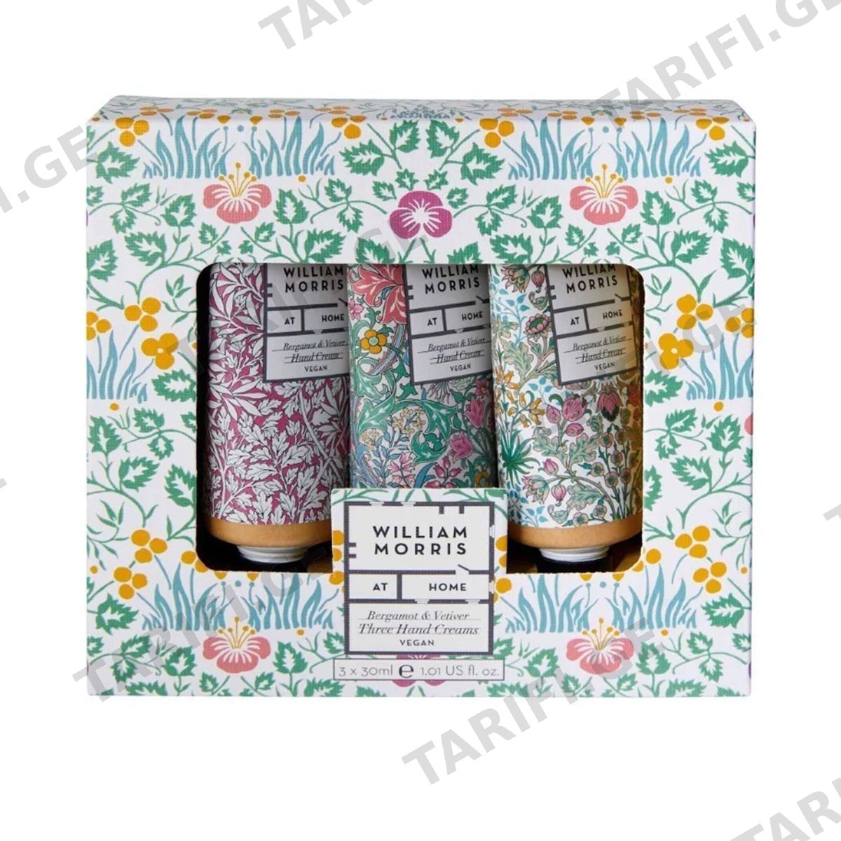 ხელის კრემები 30მლ 3 ცალი William Morris 5725 ჰესკოტი და აივორი - Heathcote & Ivory