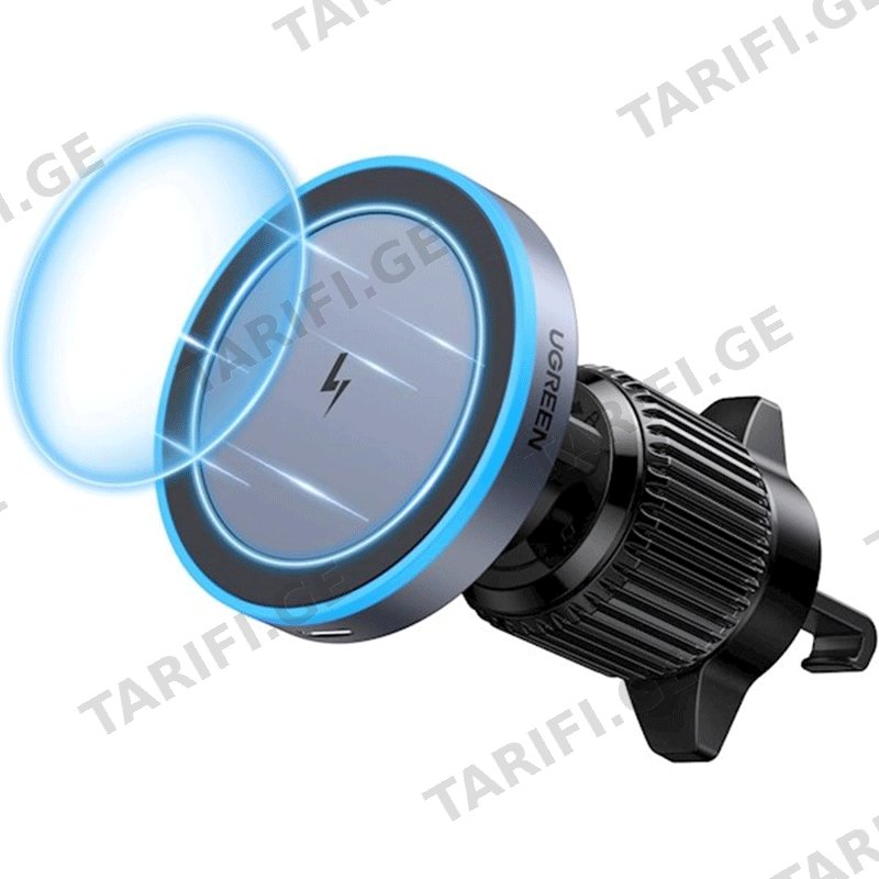 უსადენო დამტენი UGREEN W525 (35029) MAGNETIC CAR WIRELESS CHARGER 15W GREY