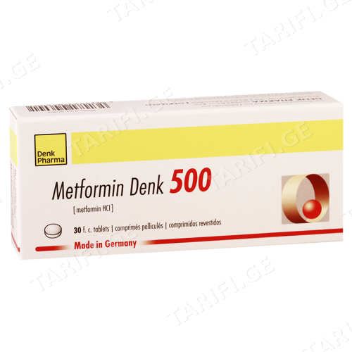 მეტფორმინი დენკი ტაბლეტი 500მგ #30