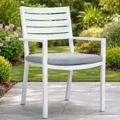 ბაღის სავარძელი Mayfair Dining Chair With Cushion matte white