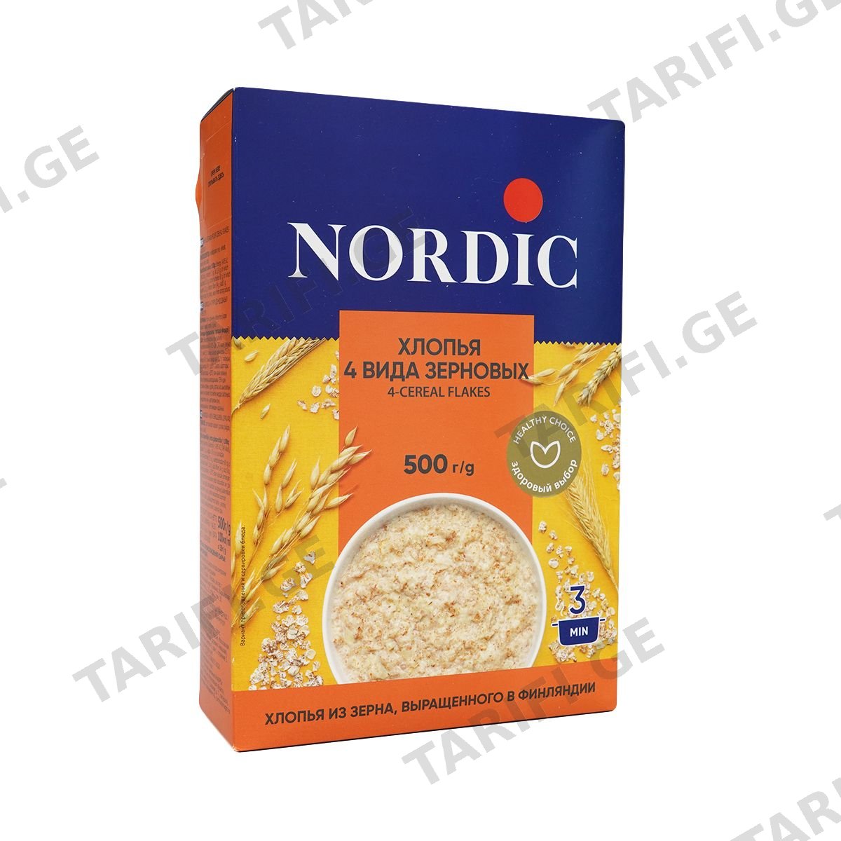 ურძეო ფაფა 4 სახის მარცვლი 500 გრ ნორდიკი - Nordic