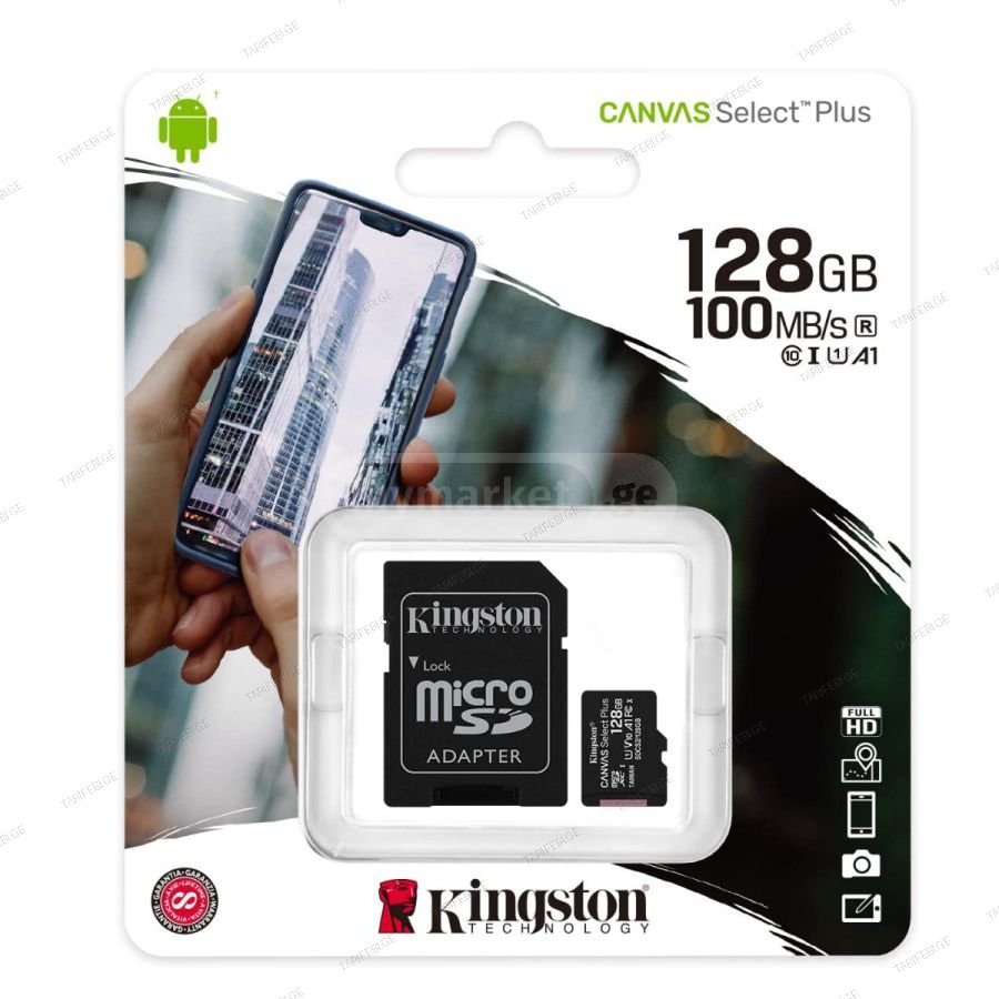 Kingston 128GB microSDXC Canvas Select Plus
