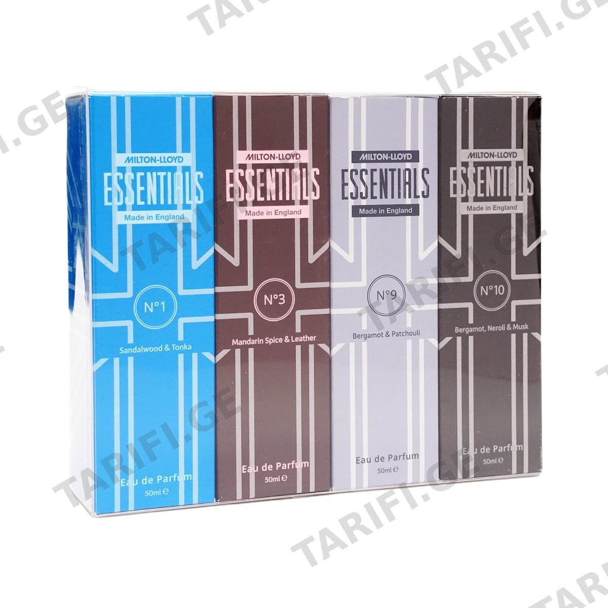 პარფიუმის ნაკრები ესენციალი ESSENTIALS N1 3 9 10 50 მლ 5121 მილტონი - Milton