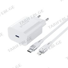 Wall Charger Proove Rapid 30W (Type-C) + Cable Type-C to Type-C white