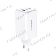 Wall Charger Proove Pocket GaN Max 100W (2*Type-C + USB) white