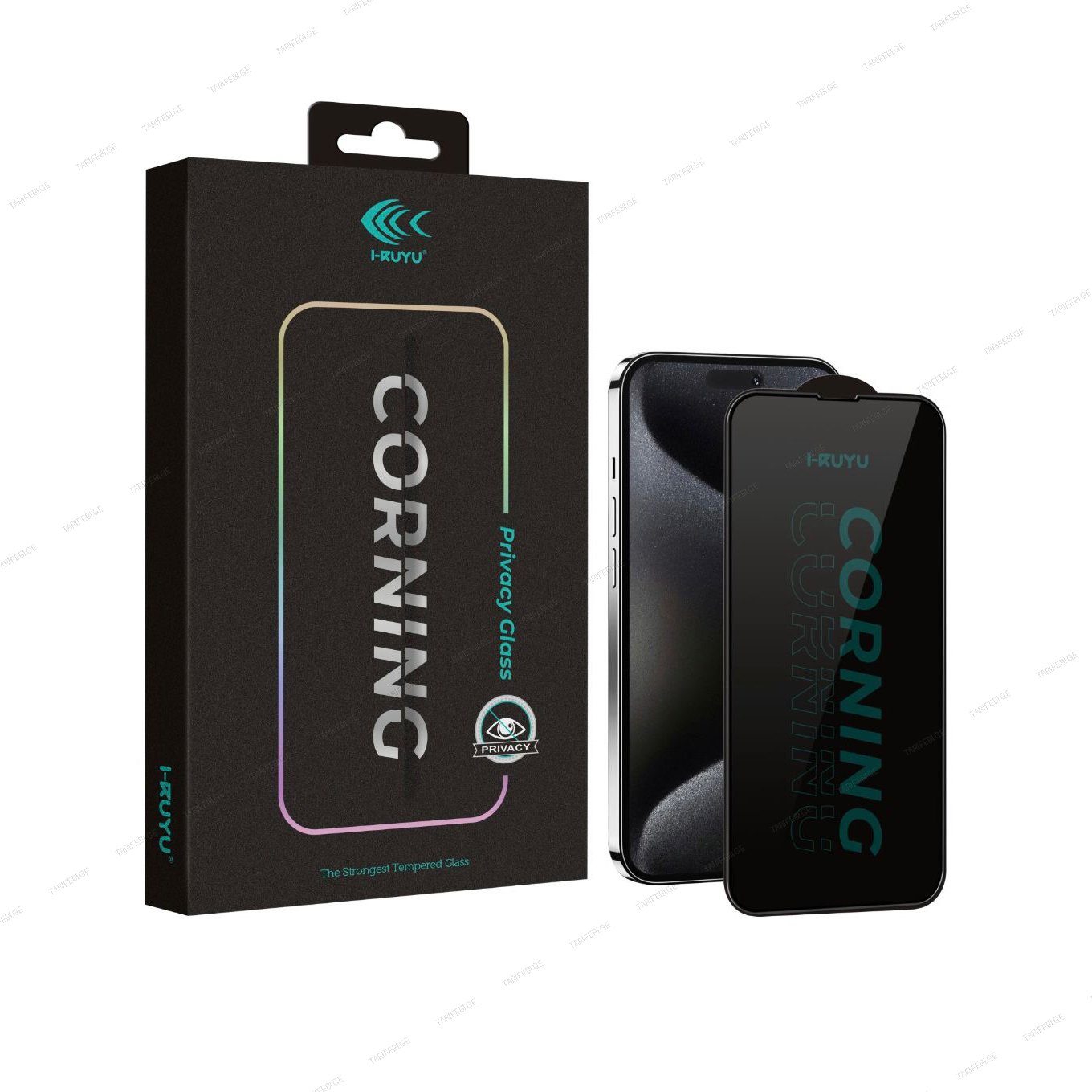 Corning Privacy Glass with Package Protector for iPhone 15 Pro