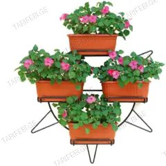 ყვავილების საკიდი Metallurgica Buzzi Sole for Wall with 4 self-watering box Ø 65 x13 სმ