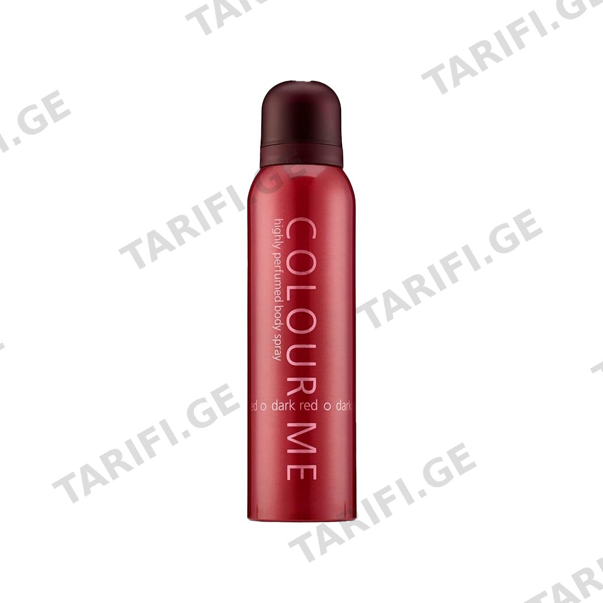 ტანის სპრეი COLOUR ME Dark red 150 მლ 9440 მილტონი - Milton