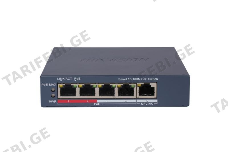 სვიჩი POE DS-3E1105P-EI,4 Port Fast Ethernet Smart POE Switch