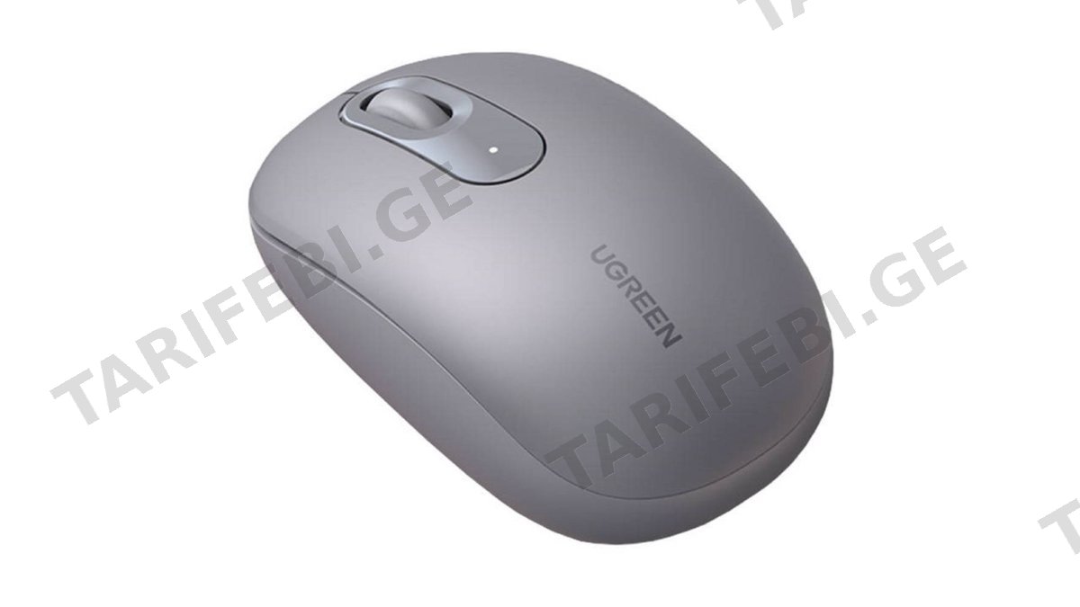 მაუსი UGREEN MU105 (90669), Wireless, USB, Mouse, Moonlight Gray