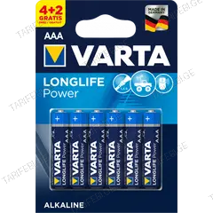 ელემენტი Varta Longlife Power Alkaline AAA 4+2 ც