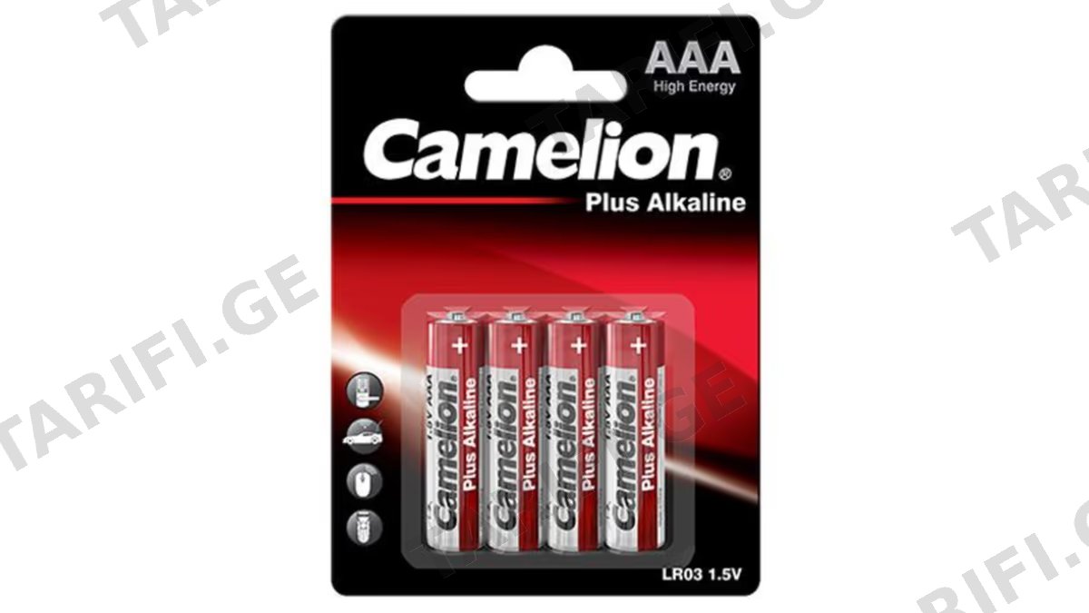 Camelion Alkaline ელემენტი AAA ზომა. 4ც-შეკვრა