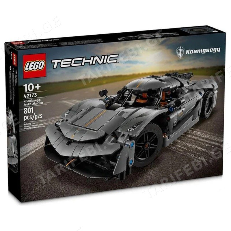 ასაწყობი კონსტრუქცია LEGO TECHNIC 42173 KOENIGSEGG JESKO ABSOLUT GREY HYPERCAR