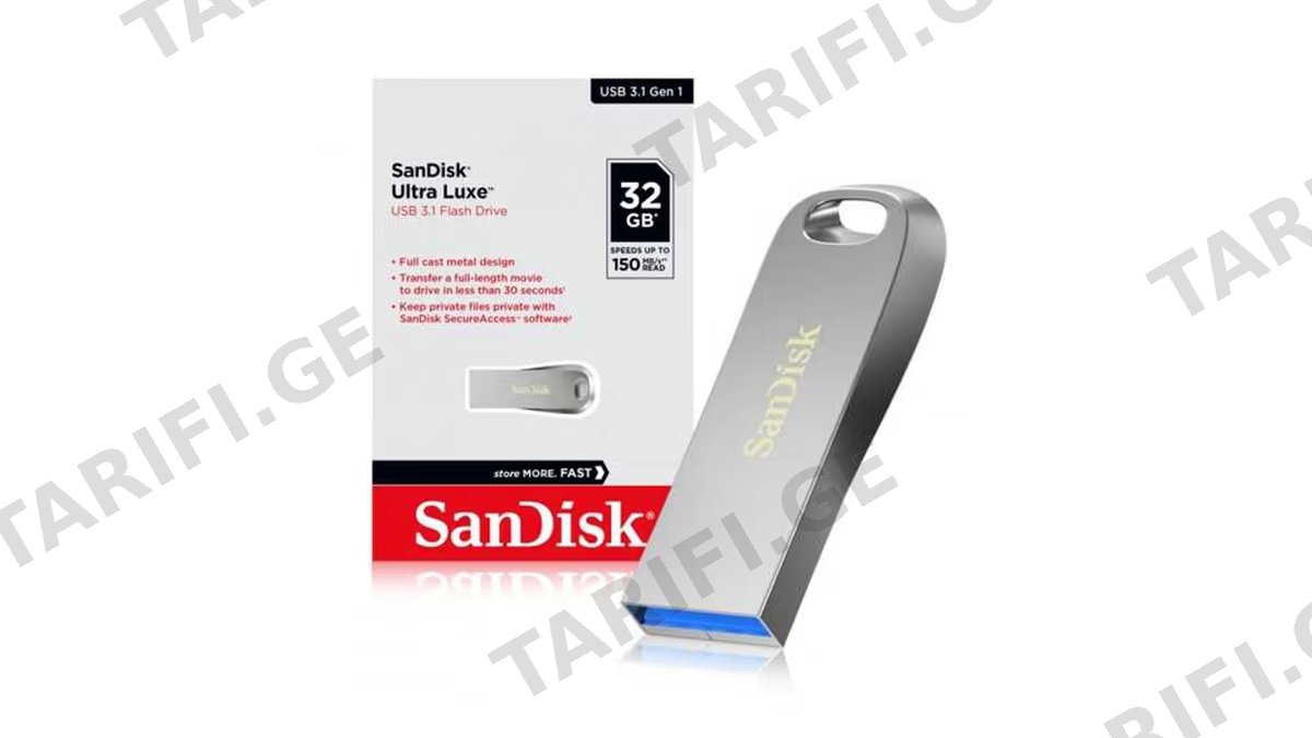 SanDisk USB 32GB ფლეშ მეხსიერება USB 3.1 (19340)