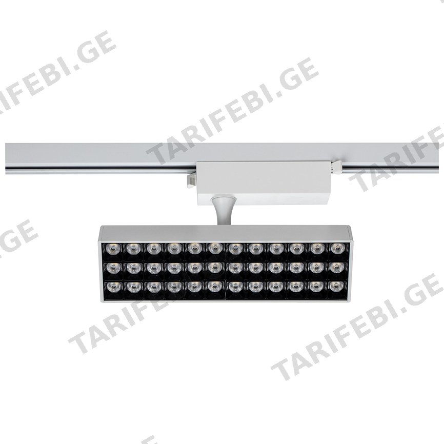 სანათი ტრეკი DPM LED X-LINE 20W 4000K 1750Lm თეთრი STR2-20W-W