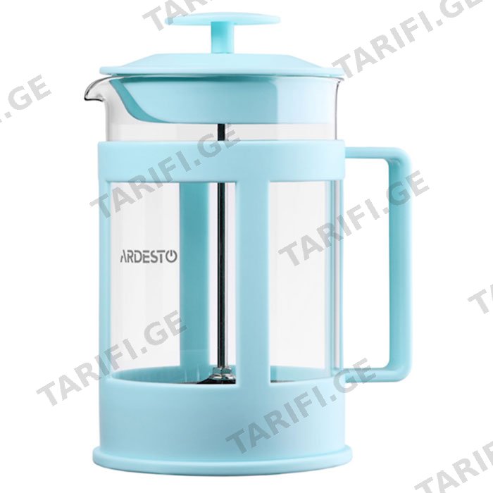 ფრანგული პრესი ARDESTO FRENCH PRESS FRESH, 800 ML, TIFFANY BLUE, PLASTIC, GLASS