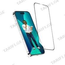Green 9H Steve Glass Strong Full Screen Protector iPhone 14/13/13 Pro Black Clear ეკრანის დამცავი