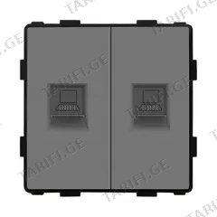 როზეტი ჩარჩოს გარეშე Socket Style 2 CAT6 RJ45 Internet ნაცრისფერი