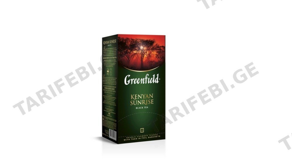 Greenfield შავი ჩაი კენიან სანრაიზ 25ც