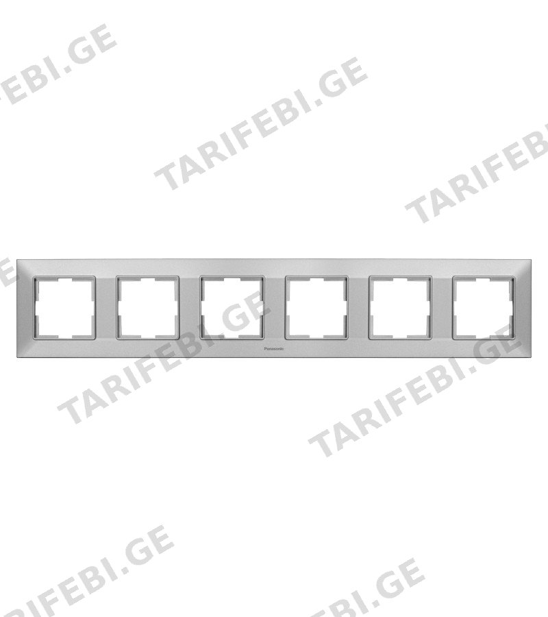 ჩამრთველ-როზეტის კანტი Arkadia Slim 6-ნი SILVER WNTF08062SL-EU1 Panasonic