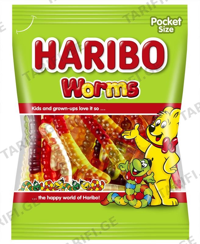 Haribo- მარმელადი მატლები 80გრ
