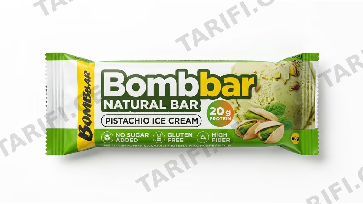 პროტეინ ბარი / BOMBBAR / ფისტის ნაყინი / 60გრ