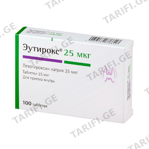 ეუთიროქსი ტაბლეტი 25მკგ #100