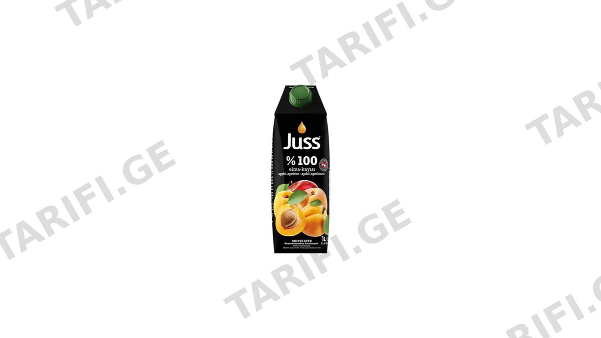 JUSS წვენი ვაშლი/გარგარი 100% 1ლ